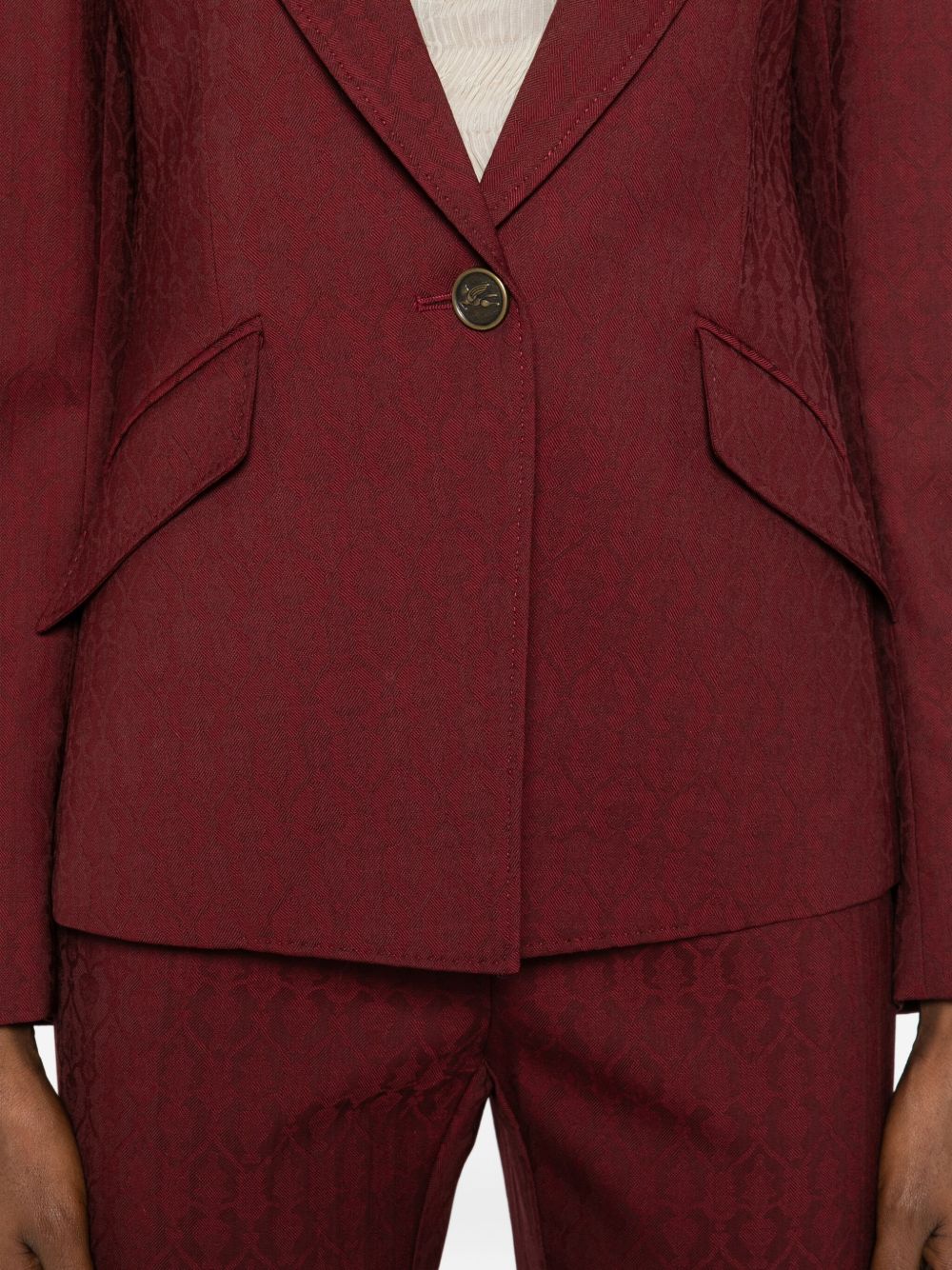 ETRO
Giacca maglia monopetto in lana