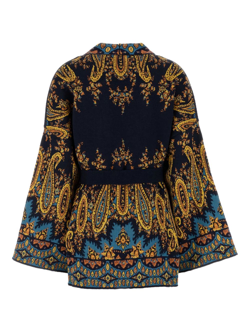 ETRO mantella con cintura e motivo paisley