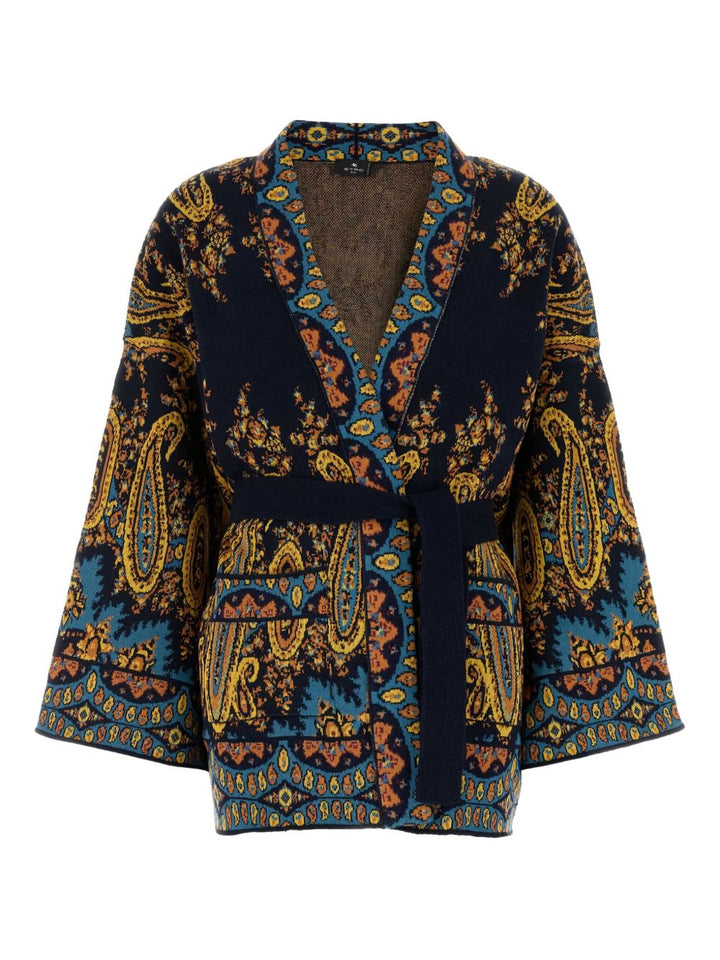 ETRO
mantella con cintura e motivo paisley