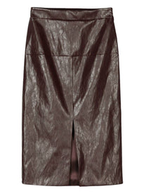 Federica Tosi Gonna midi in finta pelle