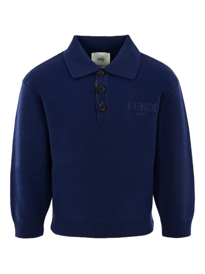Fendi Kids
Polo con logo ricamato