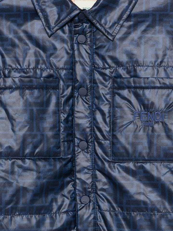 Fendi Kids Giacca camicia imbottita
