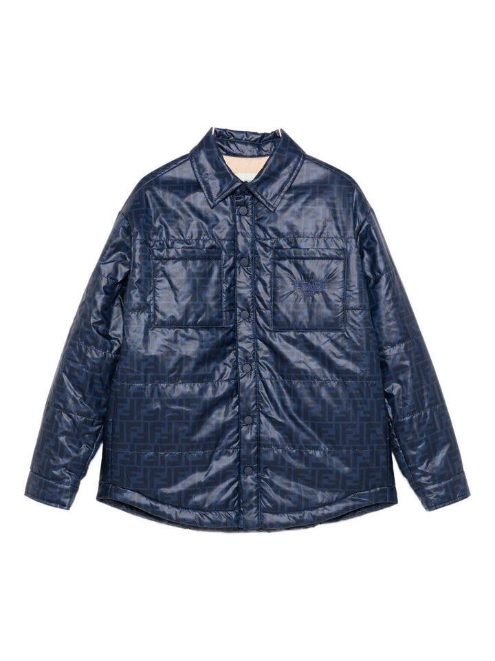 Fendi Kids Giacca camicia imbottita