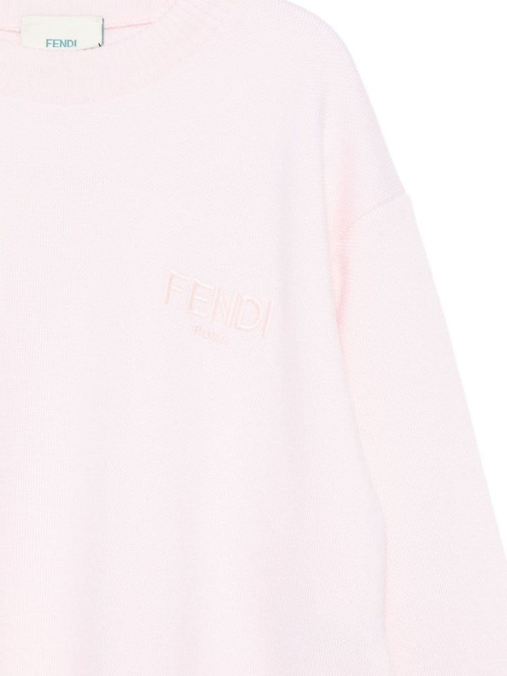 Fendi Kids Maglia di lana junior color rosa