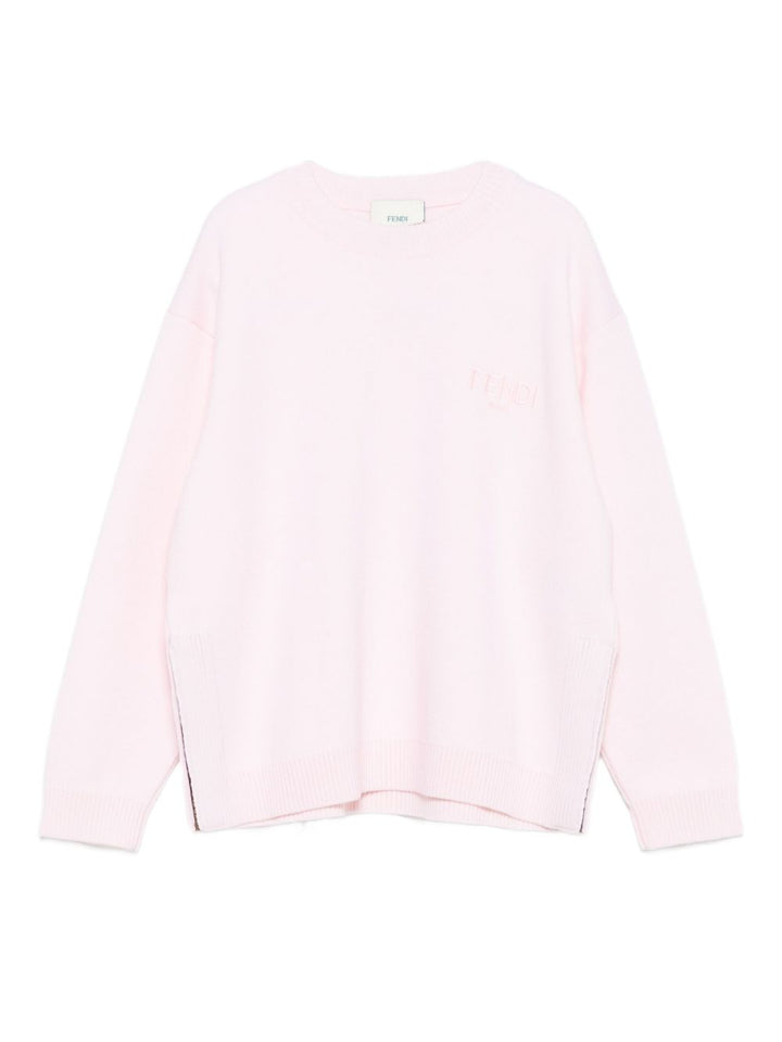 Fendi Kids Maglia di lana junior color rosa