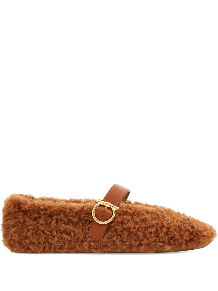 Ferragamo Ballerine in shearling