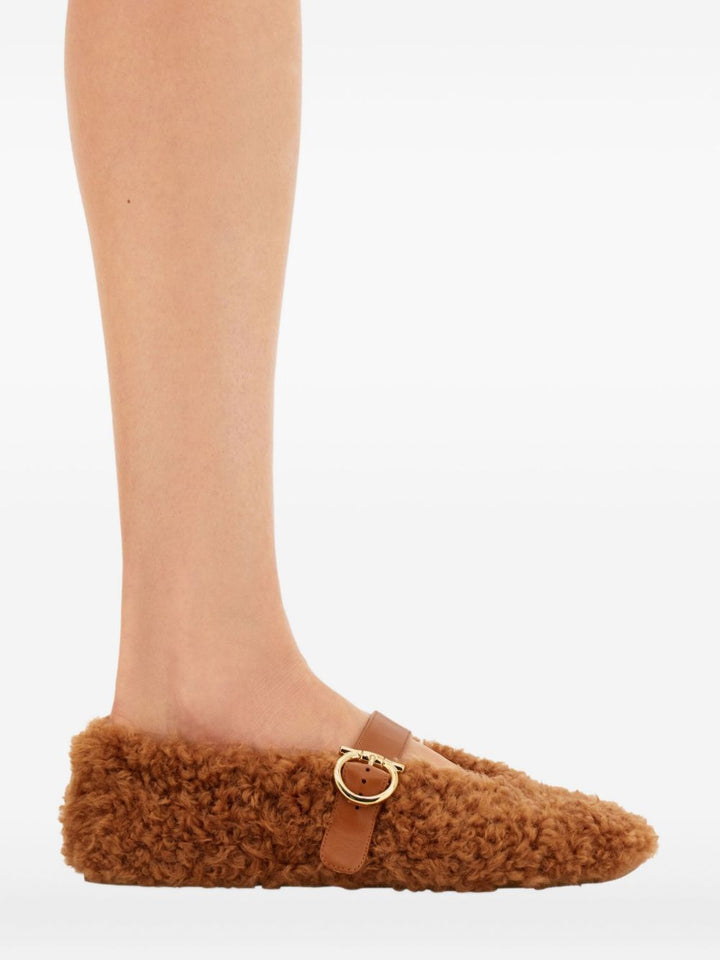 Ferragamo Ballerine in shearling