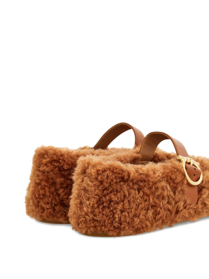Ferragamo Ballerine in shearling