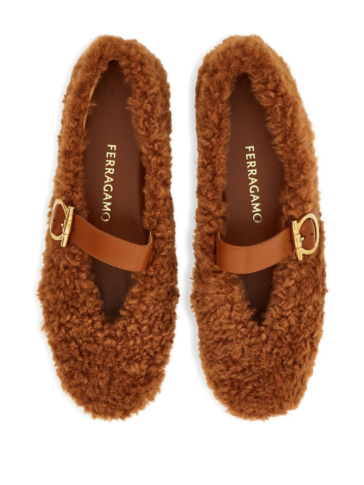 Ferragamo Ballerine in shearling