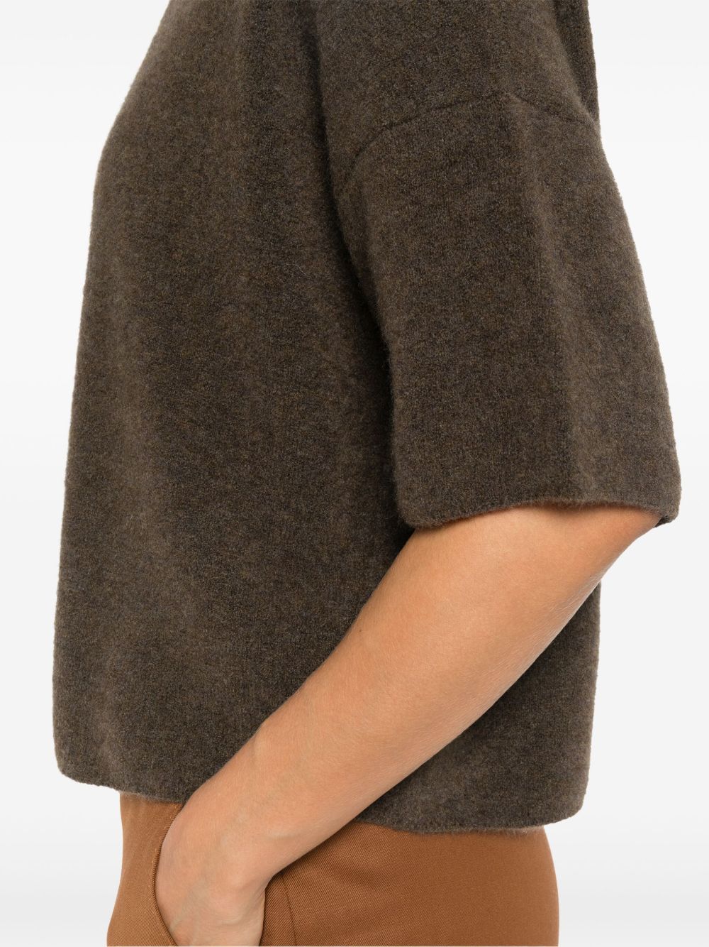 Filippa K Maglione in misto lana spazzolata color caffè