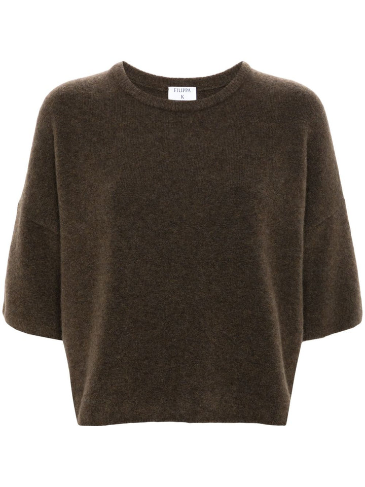 Filippa K Maglione in misto lana spazzolata color caffè