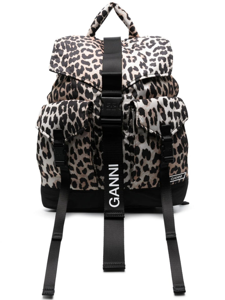 GANNI
Zaino leopardato con stampa