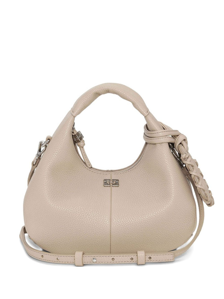 GANNI Borsa tote mini in pelle
