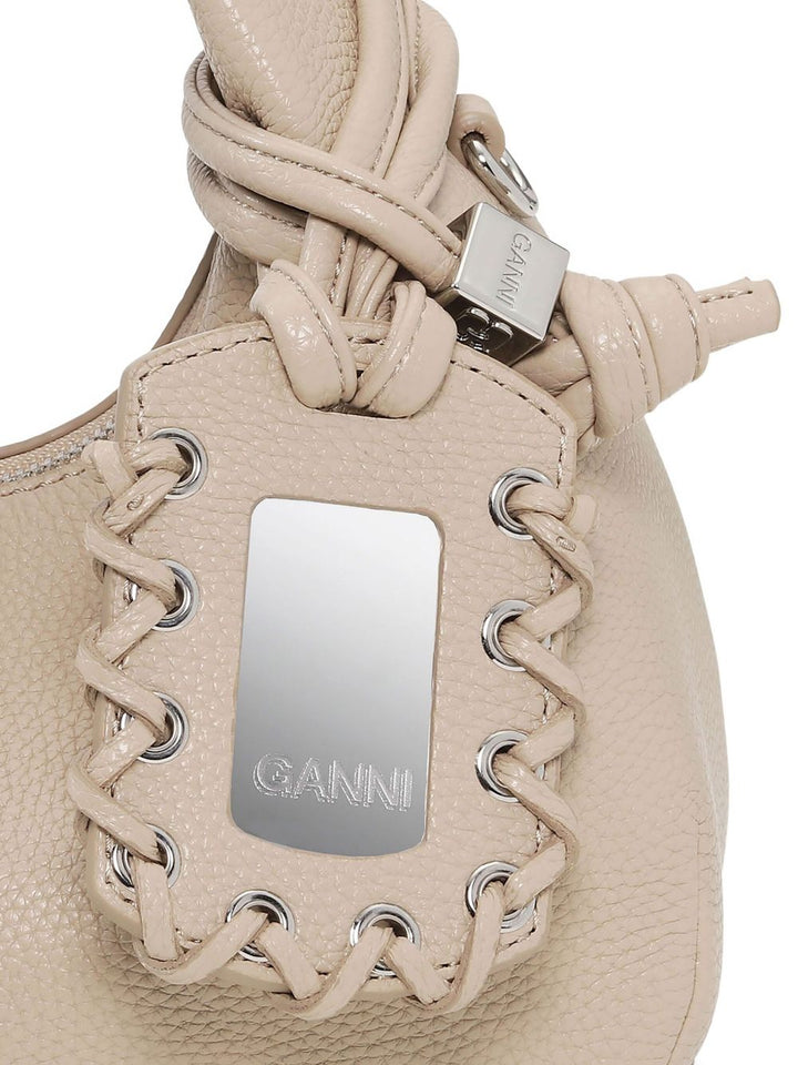 GANNI Borsa tote mini in pelle