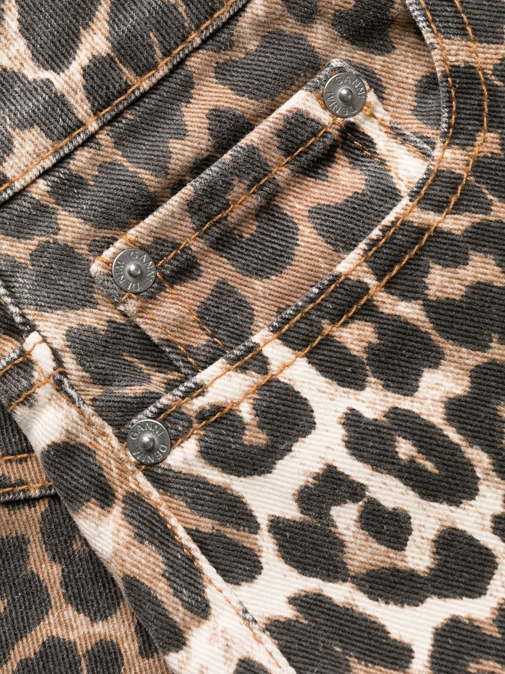 GANNI
Pantaloni svasati leopardati