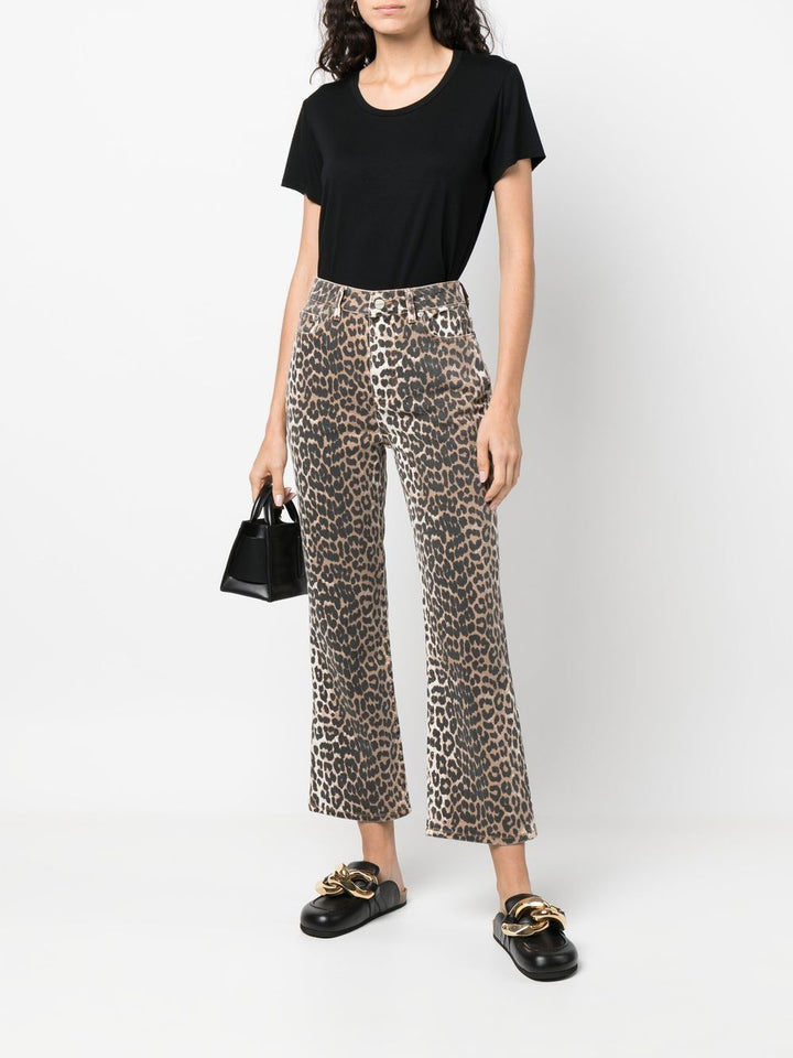 GANNI
Pantaloni svasati leopardati