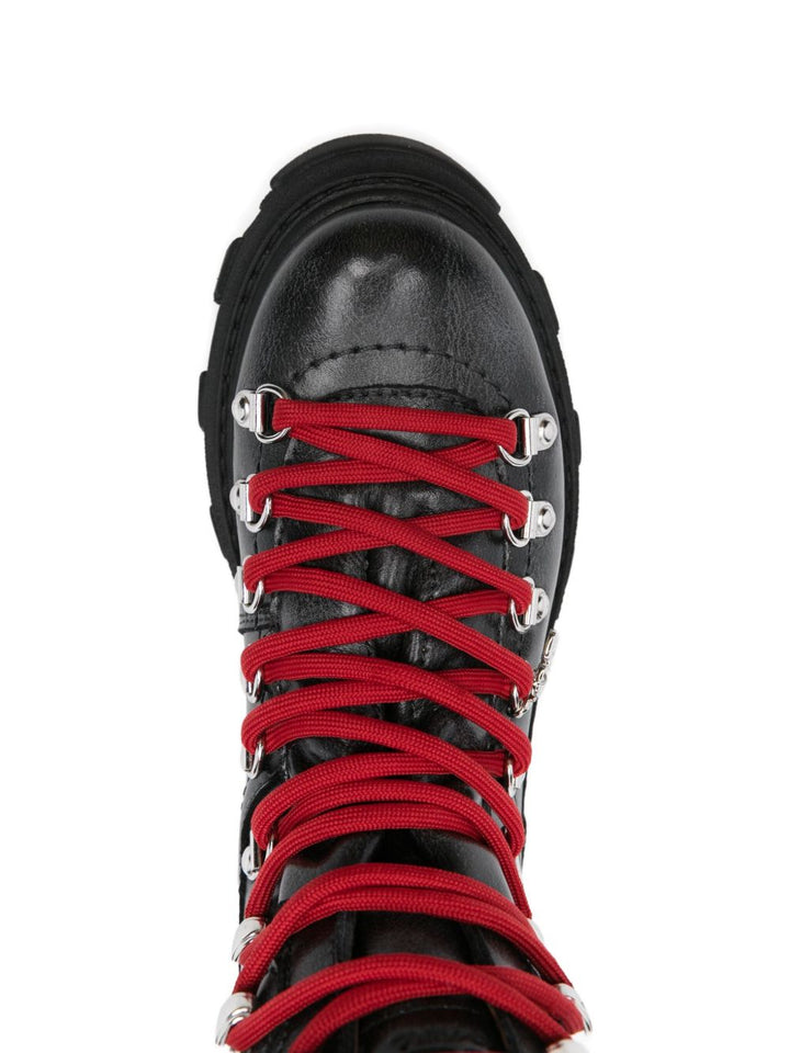 GANNI Stivali stringati con suola scanalata