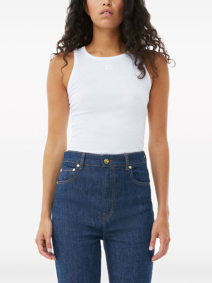 GANNI Canotta a coste