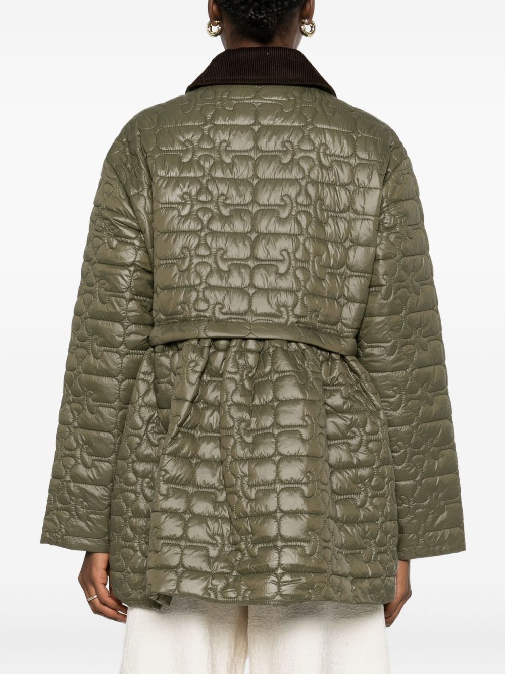 GANNI Giacca con colletto a coste