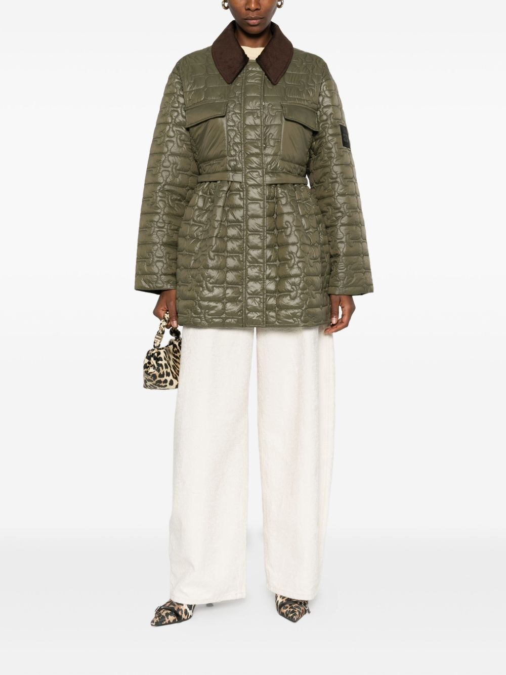 GANNI Giacca con colletto a coste