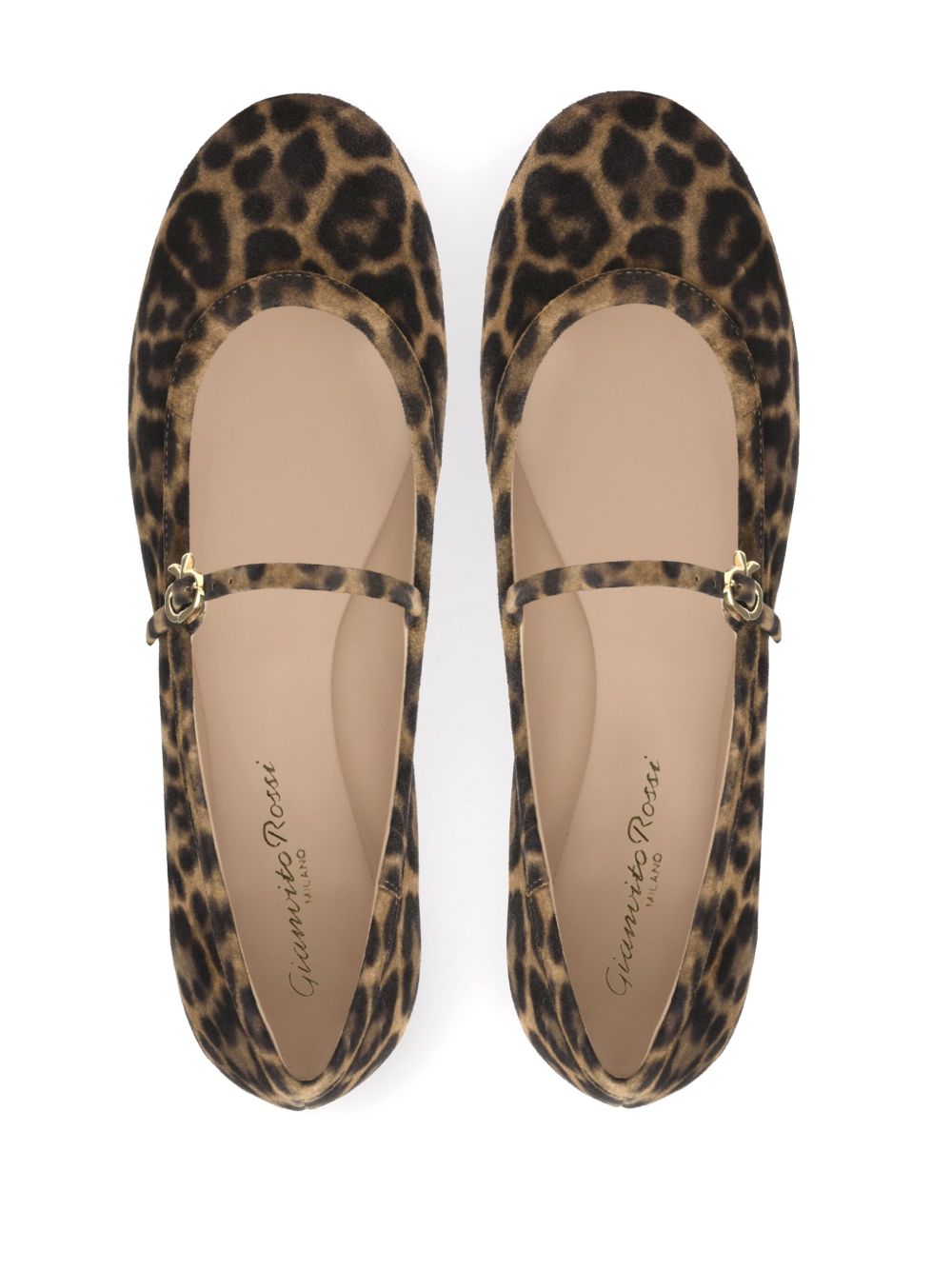 Gianvito Rossi
Ballerine pelle/camoscio marrone castagna/nero,