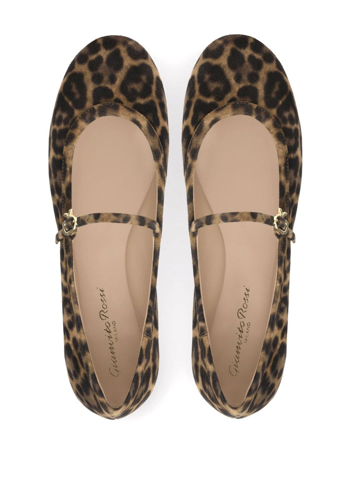 Gianvito Rossi
Ballerine pelle/camoscio marrone castagna/nero,