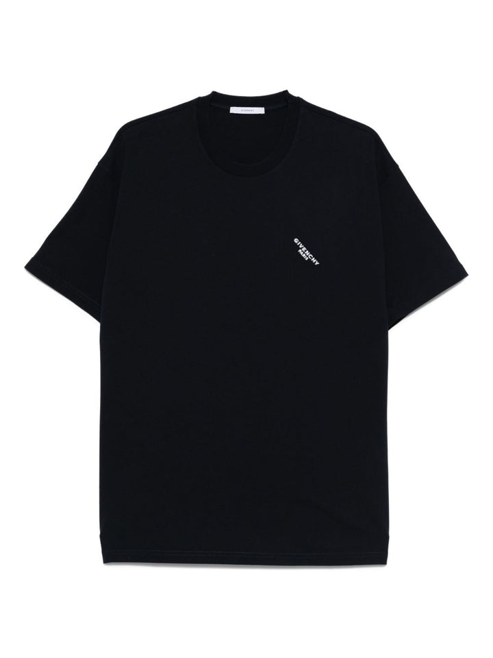 Givenchy T-shirt nera in cotone con stampa GIVENCHY Shadow