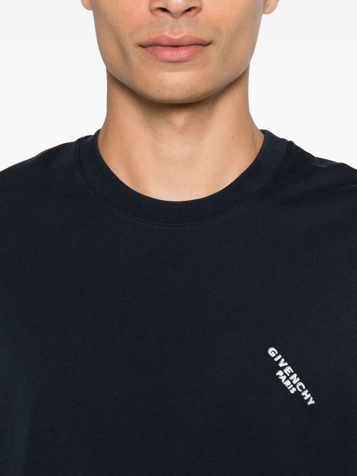 Givenchy T-shirt nera in cotone con stampa GIVENCHY Shadow