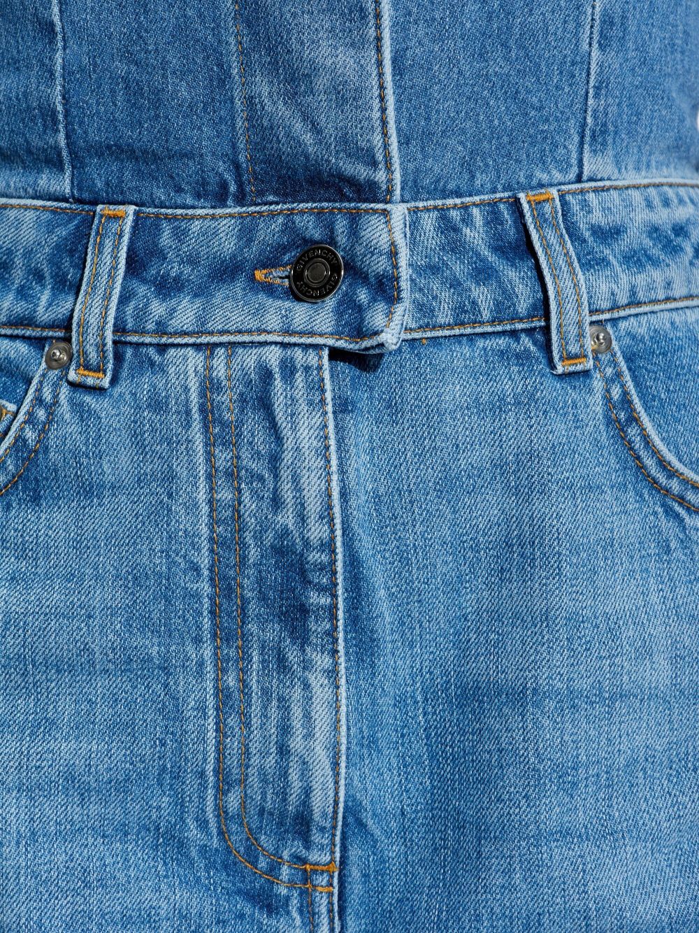 Givenchy Tuta in denim con collo a camicia