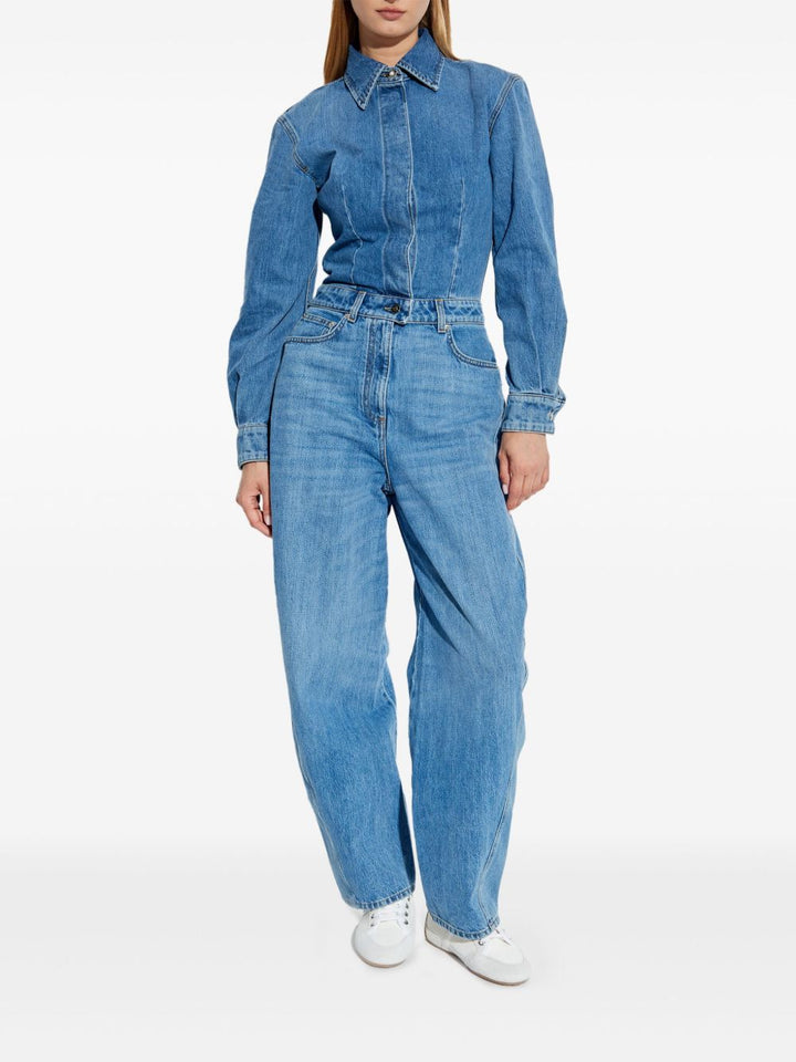 Givenchy
Tuta in denim con collo a camicia