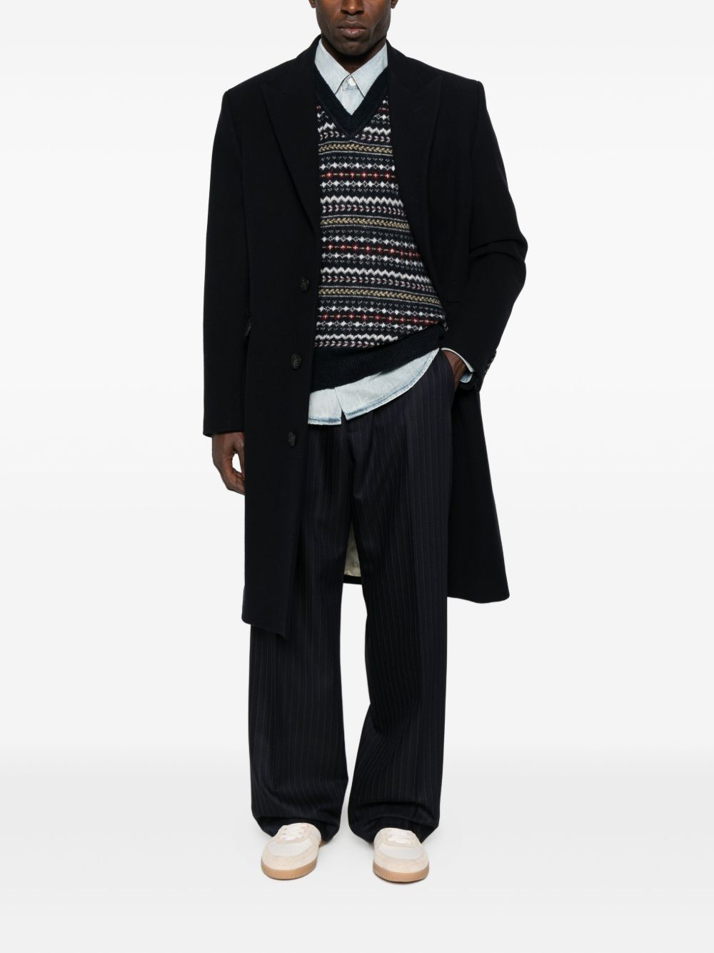 Golden Goose Pantalone di lana gessata