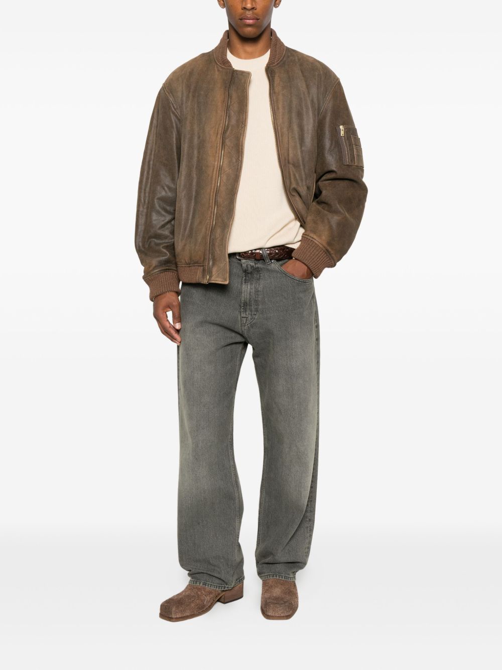 GOLDEN GOOSE
Bomber in pelle invecchiata