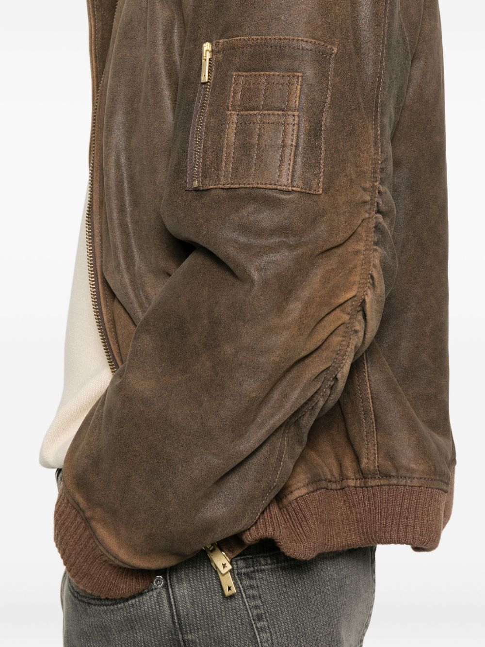 GOLDEN GOOSE
Bomber in pelle invecchiata