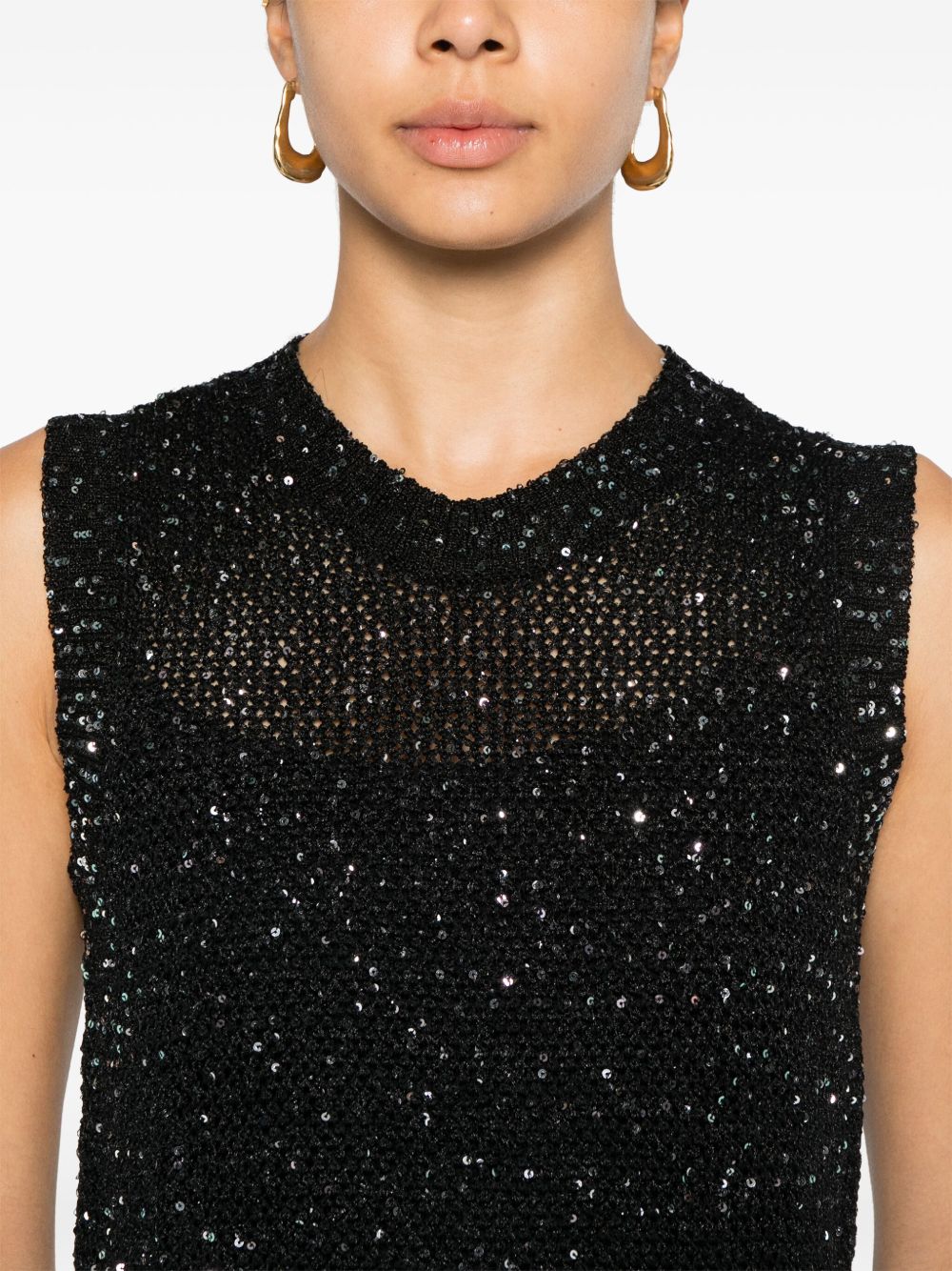 Golden Goose
Top smanicato con paillettes