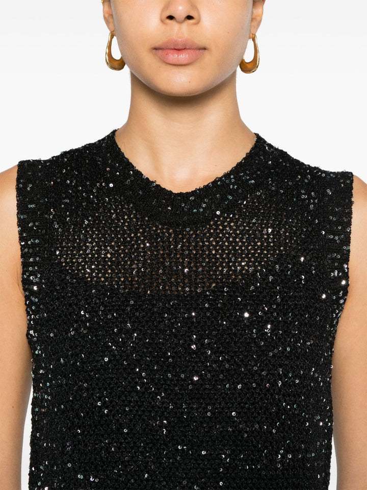 Golden Goose
Top smanicato con paillettes