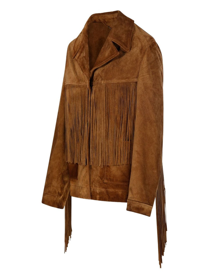 Golden Goose
Giacca biker in pelle con frange