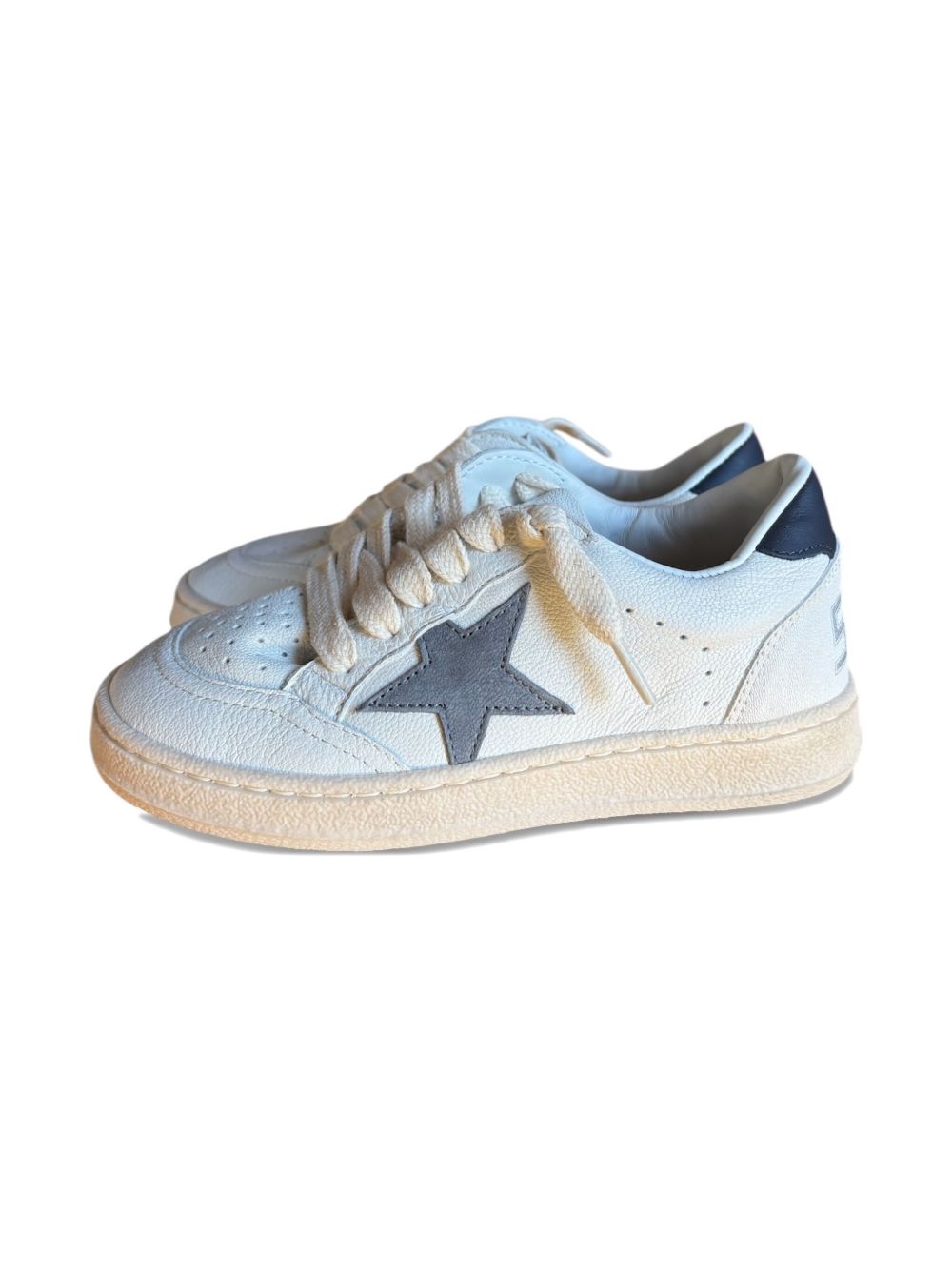 Golden Goose Kids Sneakers con tomaia in pelle bianca