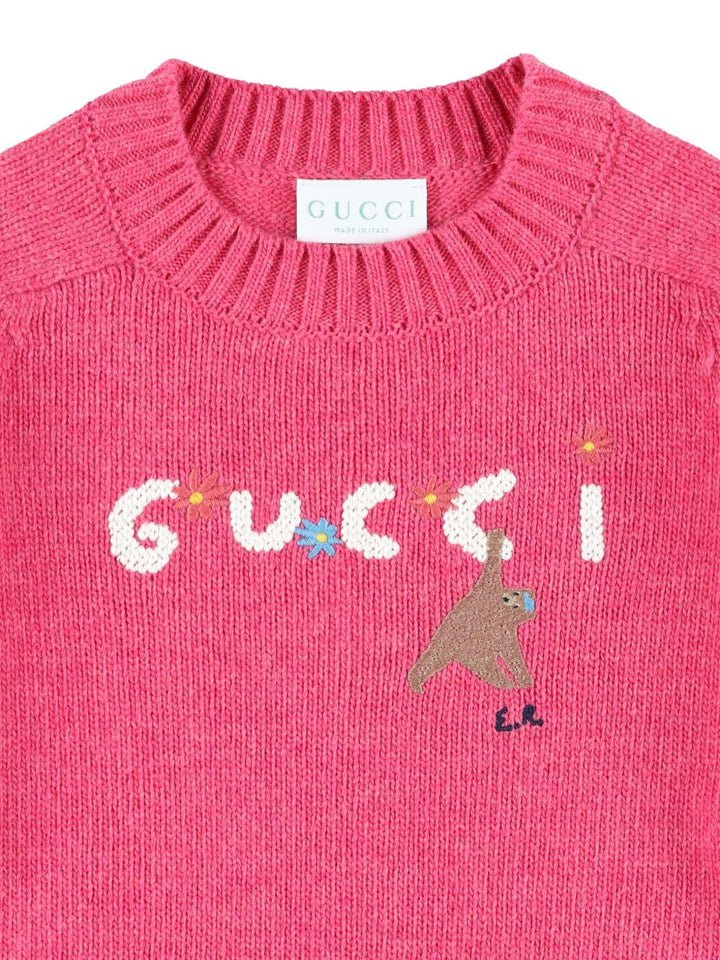 Gucci Kids, Maglione con ricamo