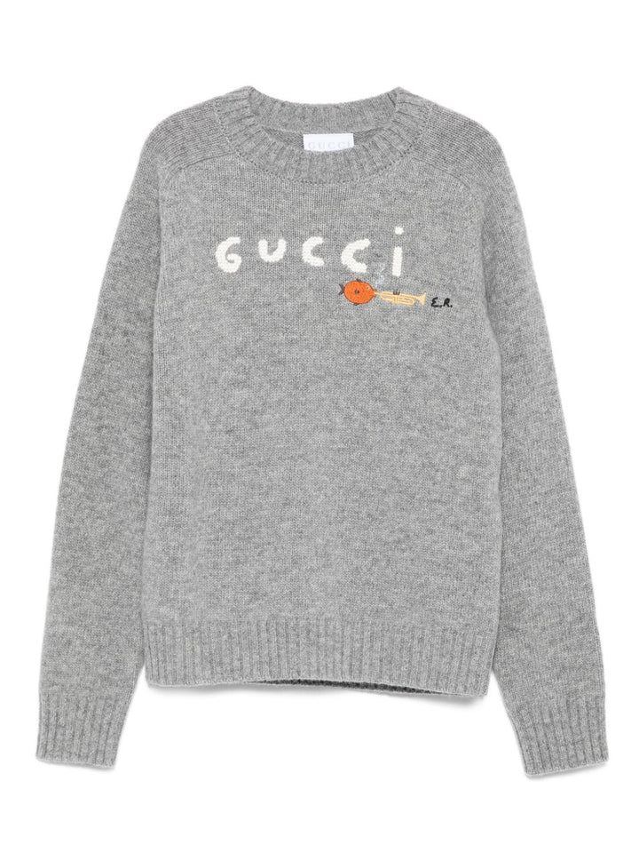 GUCCI kids
Pullover in lana con ricamo