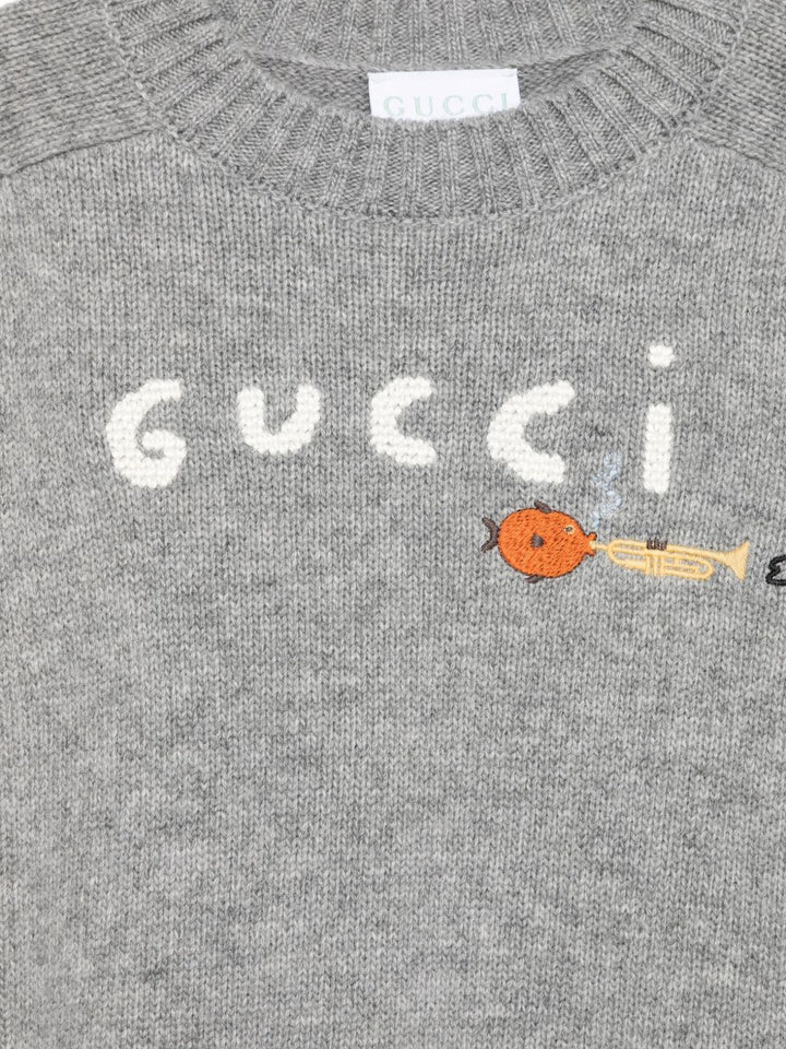 GUCCI kids
Pullover in lana con ricamo