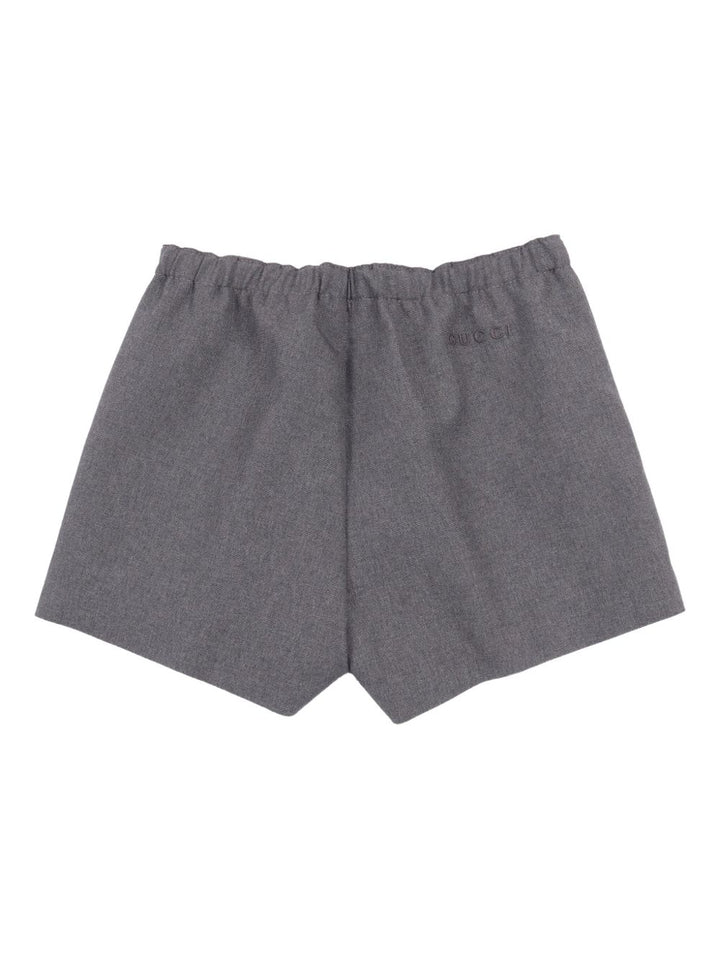 Gucci Kids Shorts in lana con vita elasticizzata