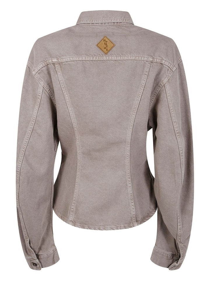 Haikure Camicia in cotone grigio tortora