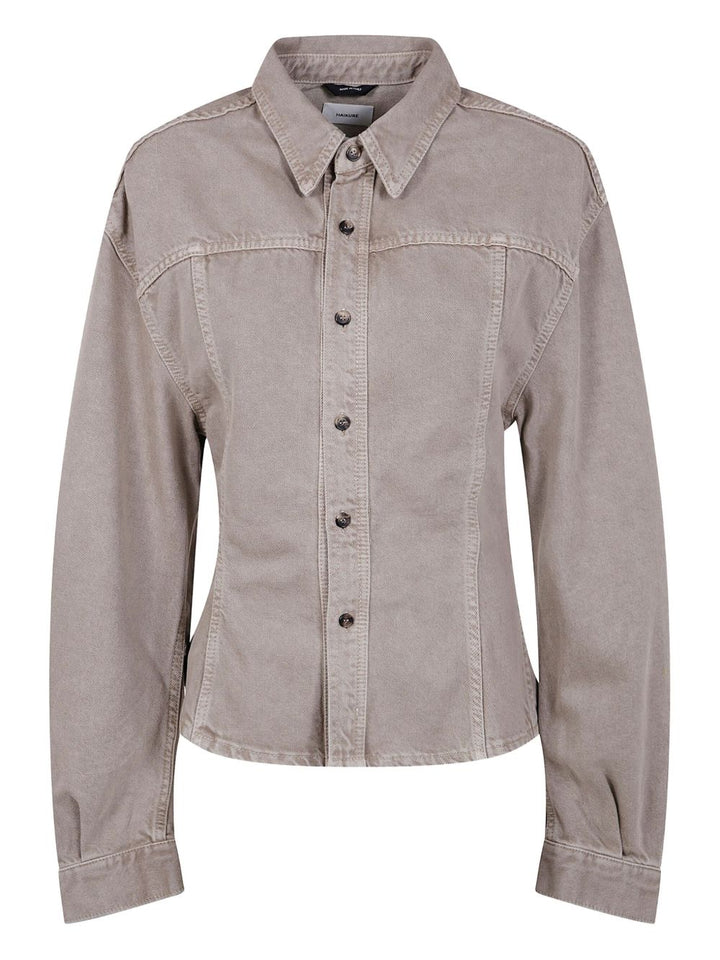 Haikure Camicia in cotone grigio tortora