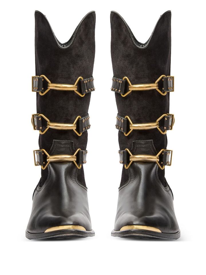 Isabel Marant Stivali neri con tre fibbie