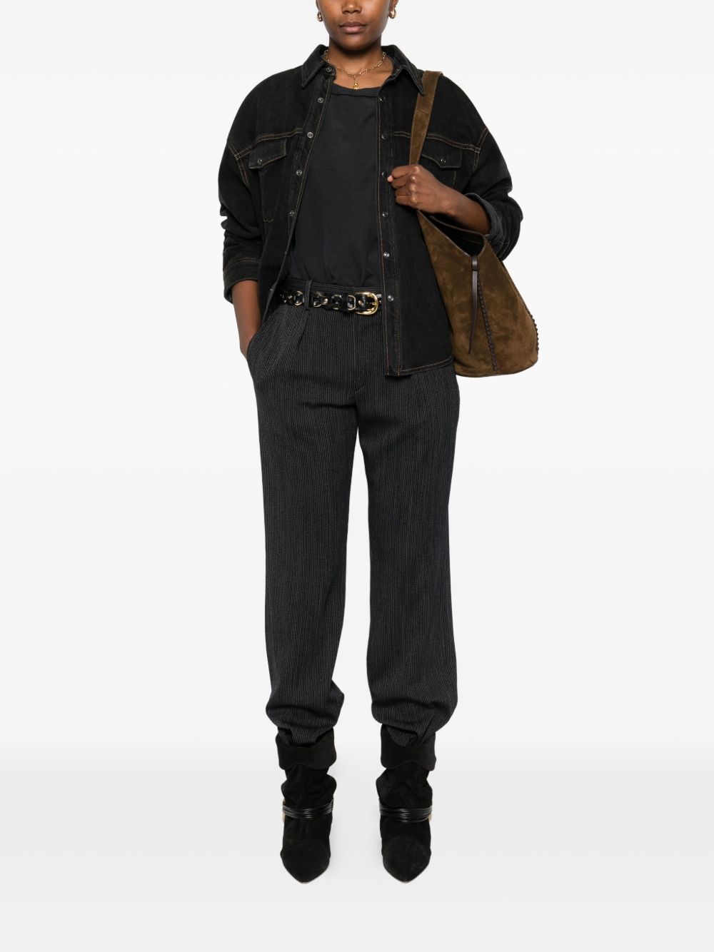 ISABEL MARANT
Pantaloni gessati con piega