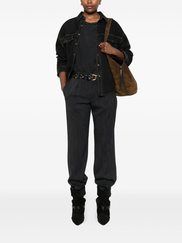 ISABEL MARANT
Pantaloni gessati con piega