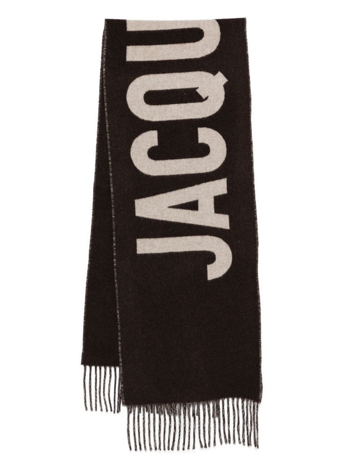 Jacquemus
Sciarpa con frange e logo
