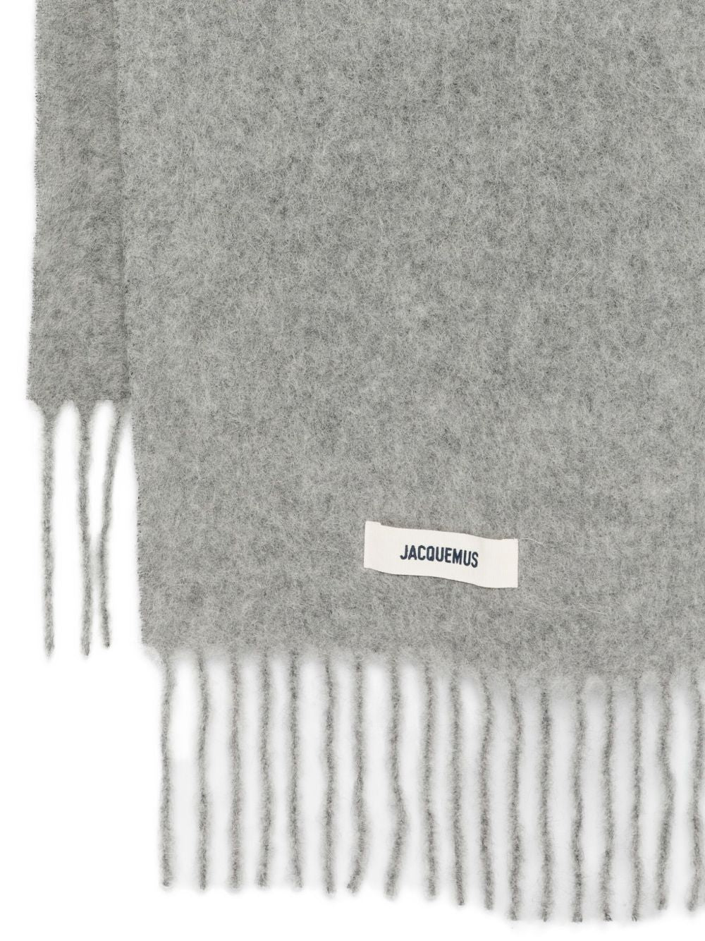 Jacquemus Sciarpa Carro L in Alpaca Grigia