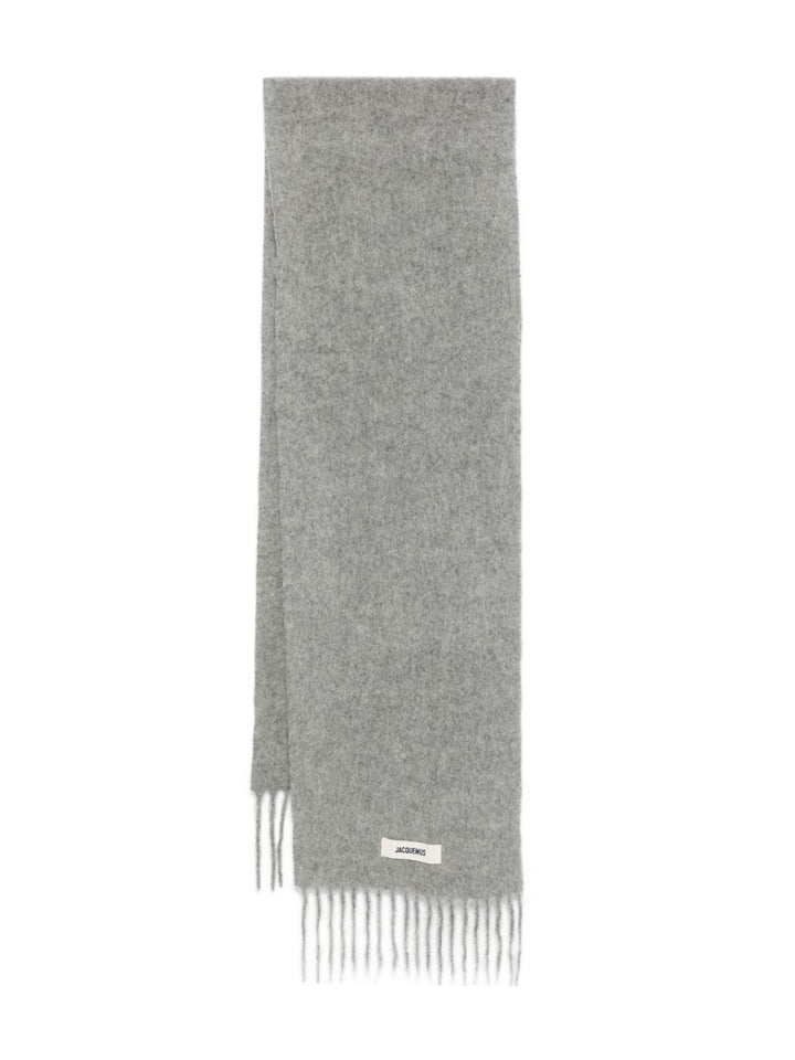 Jacquemus Sciarpa Carro L in Alpaca Grigia