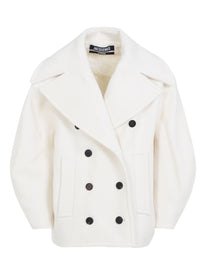 Jacquemus Cappotto doppiopetto in lana bianca